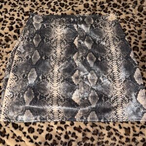 Snake print skirt